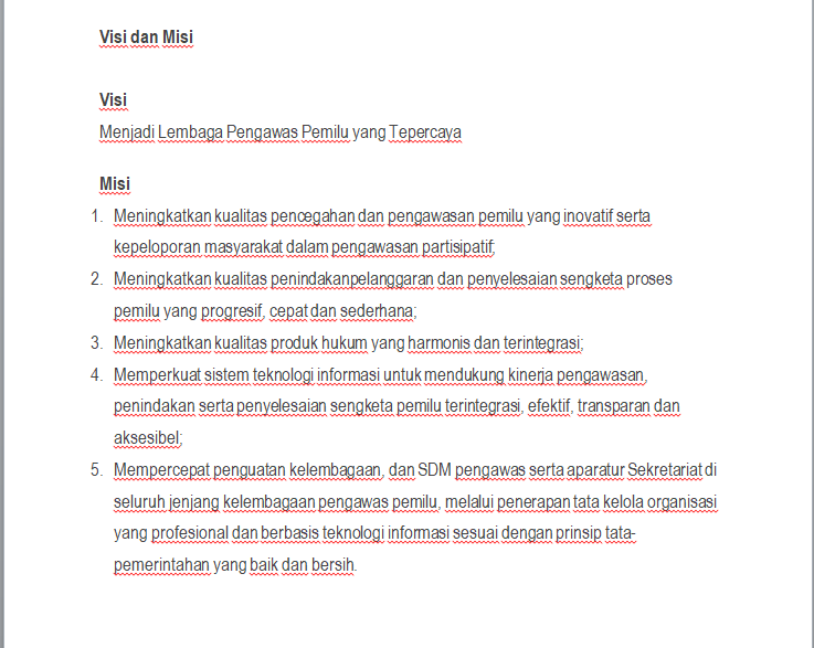 Visi dan Misi