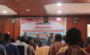Bawaslu R4 Bimtek Pengelola Keuangan APBN Panwaslu Distrik Se-Kab.RajaAmpat