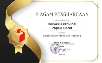 Bawaslu Papua Barat Raih Terfavorit 3 Inovasi Program Kehumasan